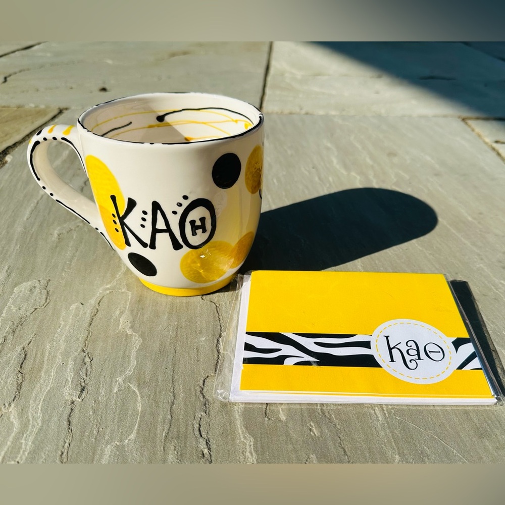 NWT: Kappa Alpha Theta, Mug and note set💛🖤💛🖤